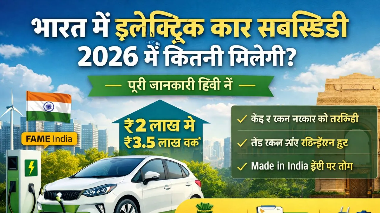 india me electric car subsidy