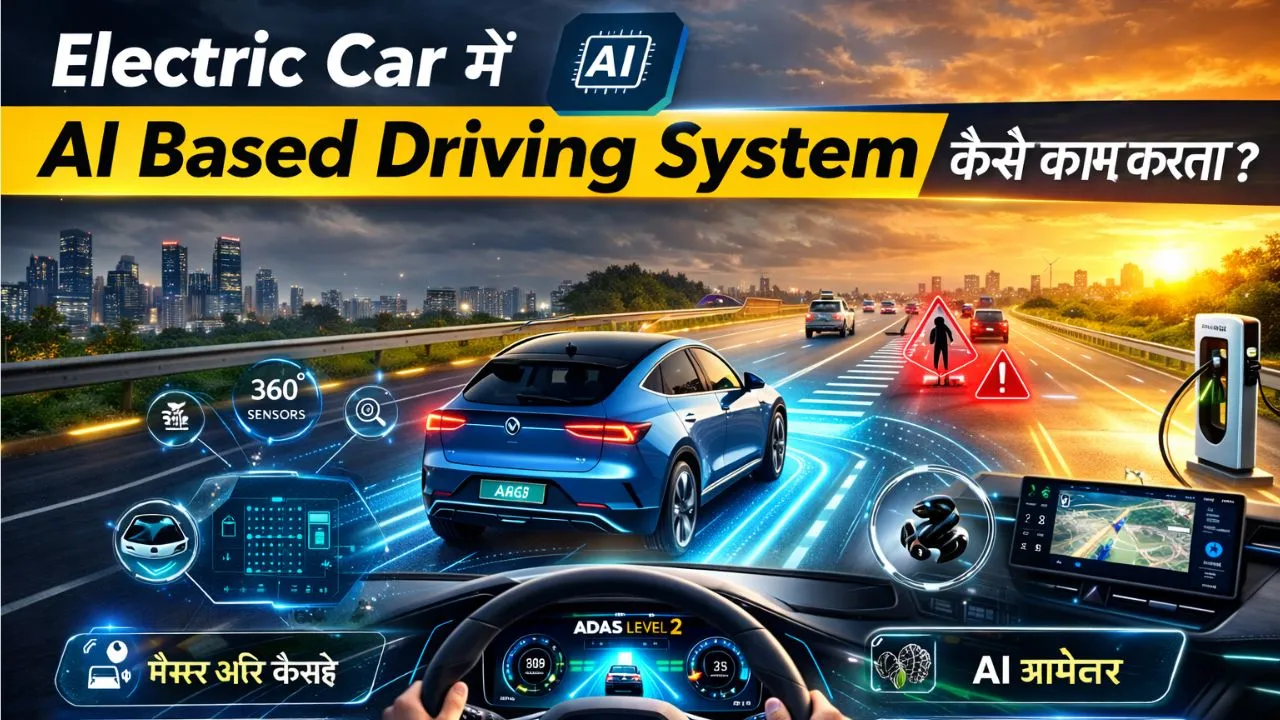Electric Car me ai based driving system kaise kaam karta hai