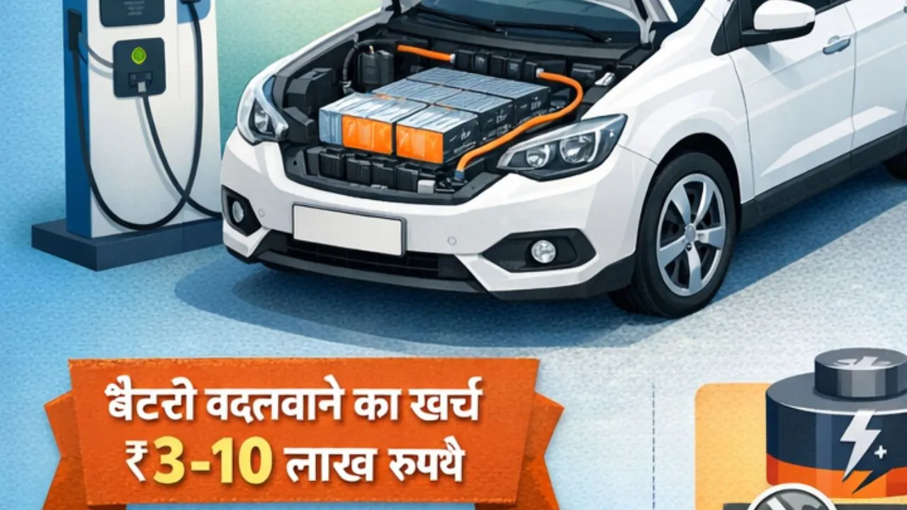 electric car ki battery replec,ent cost kitni hoti hai