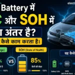 EV battery SOC vs SOH comparison in electric vehicle