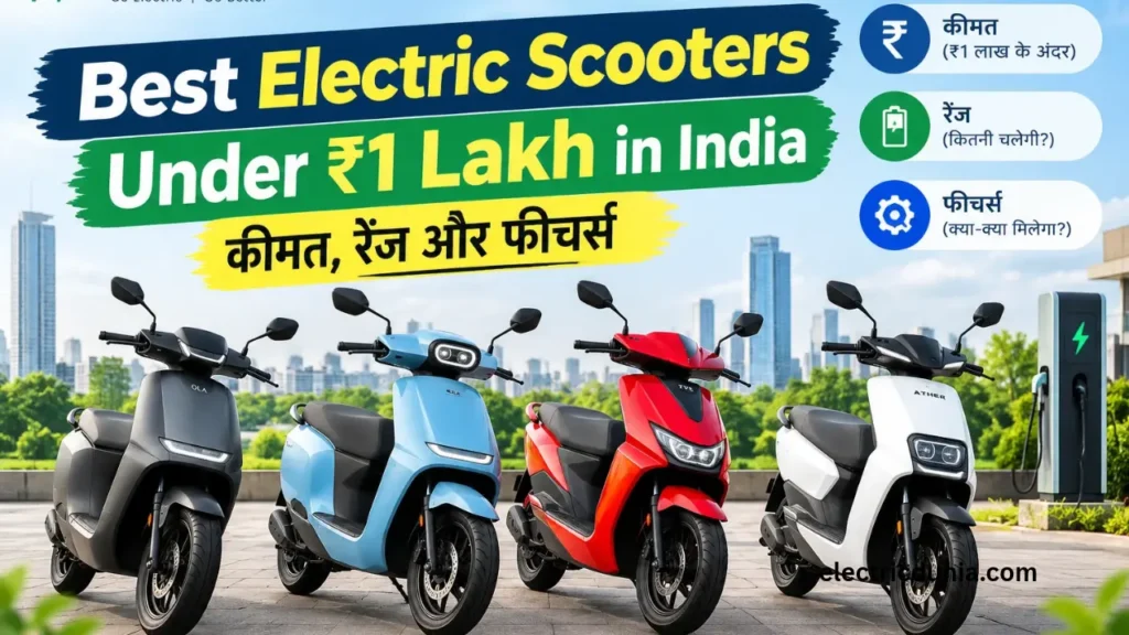 Best Electric Scooters Under ₹1 Lakh in India: कीमत, रेंज और फीचर्स